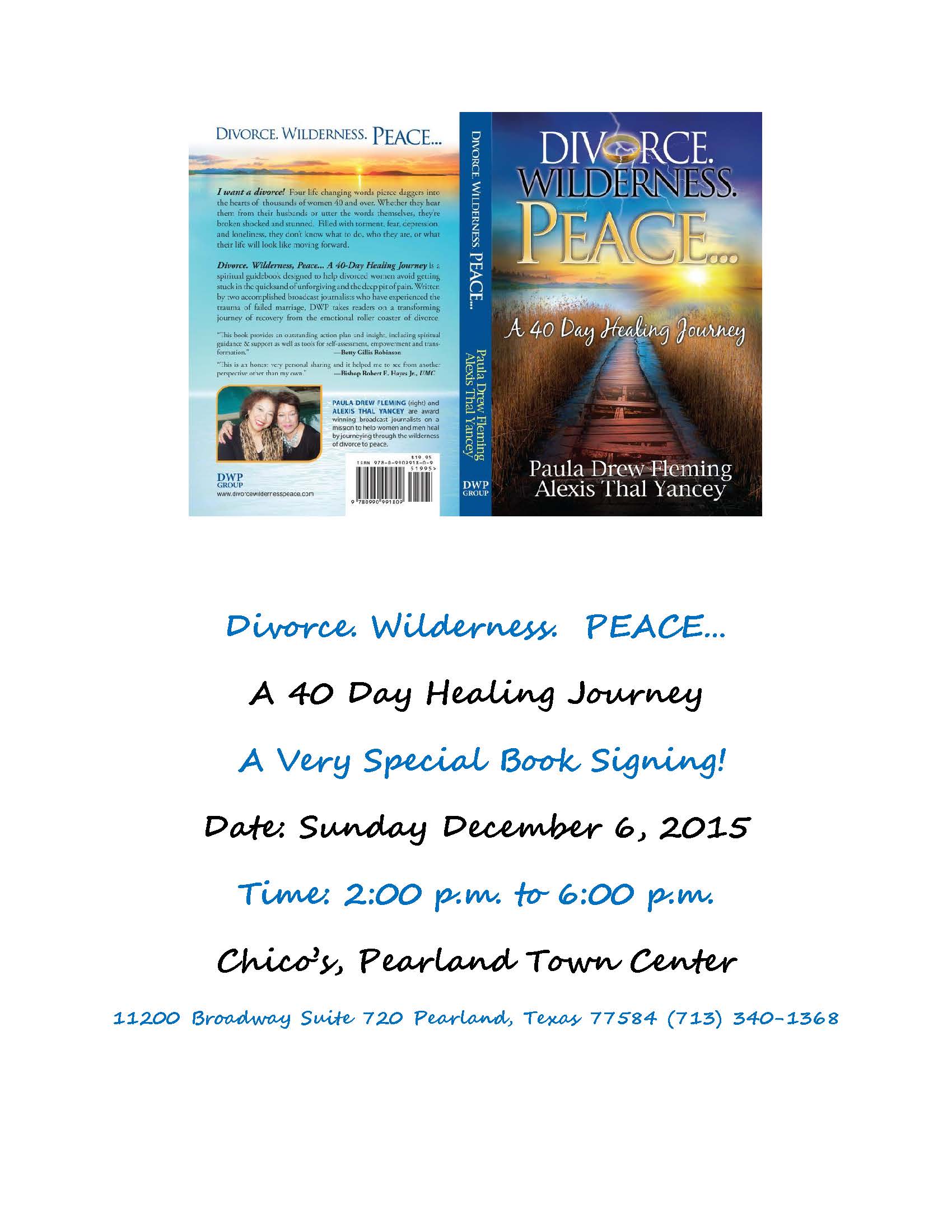 Chico's &amp; DWP Book Signing flyer -112415